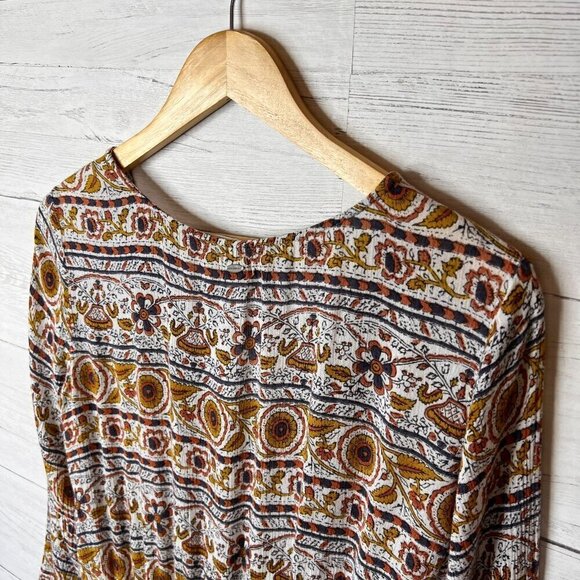 O'Neill Romper Womens Size Small Wrap Boho Floral Earth Tones Drawstring Hippy - Picture 14 of 16